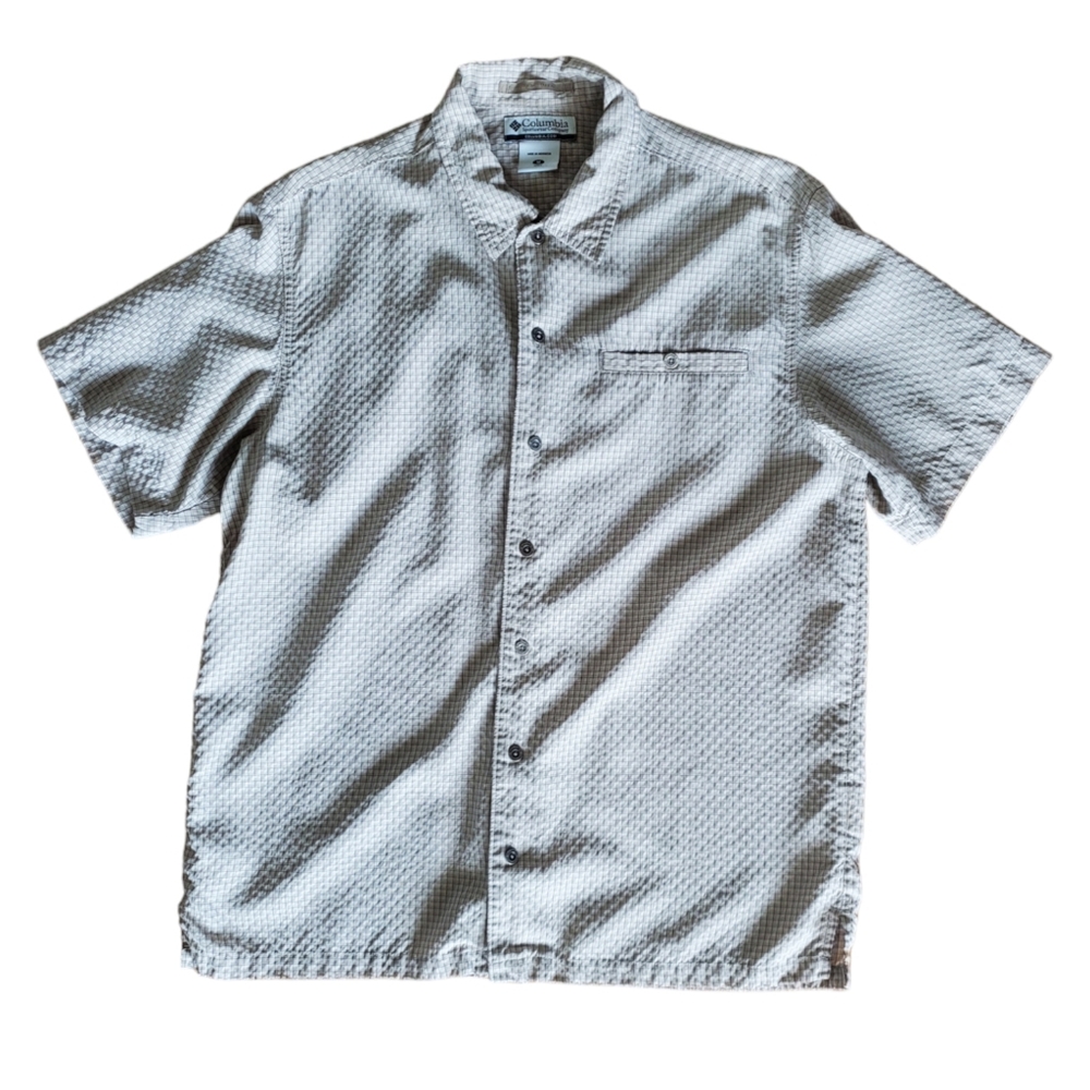 Men's Columbia Omni Shade Sun Protection Shirt, Short Sleeves, Size M